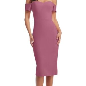 Dress the Population Bailey Sweetheart Off The Shoulder Midi Sheath Dress